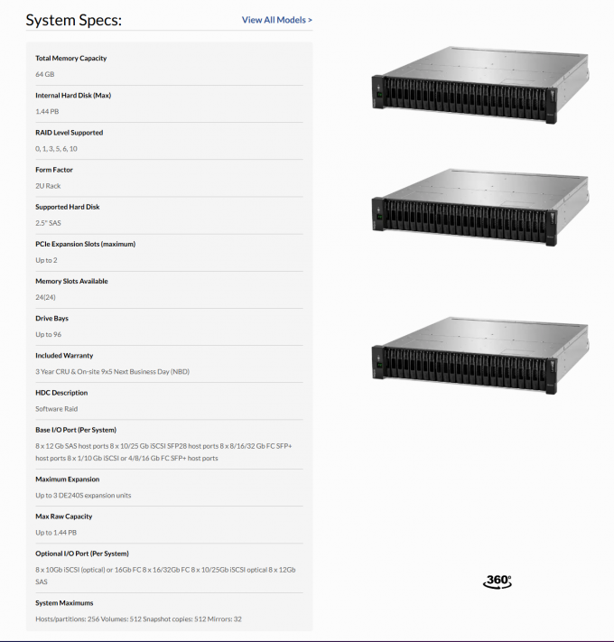 DE4000F 2U Rack Mount All-Flash Storage Array with Active-Active ...